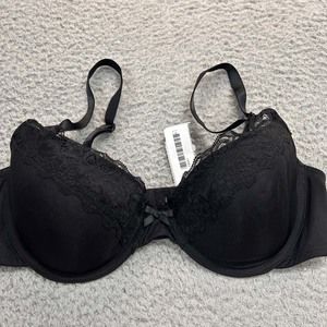 Smart Sexy Bra 36C T-Shirt Bra Black lace trim 34D